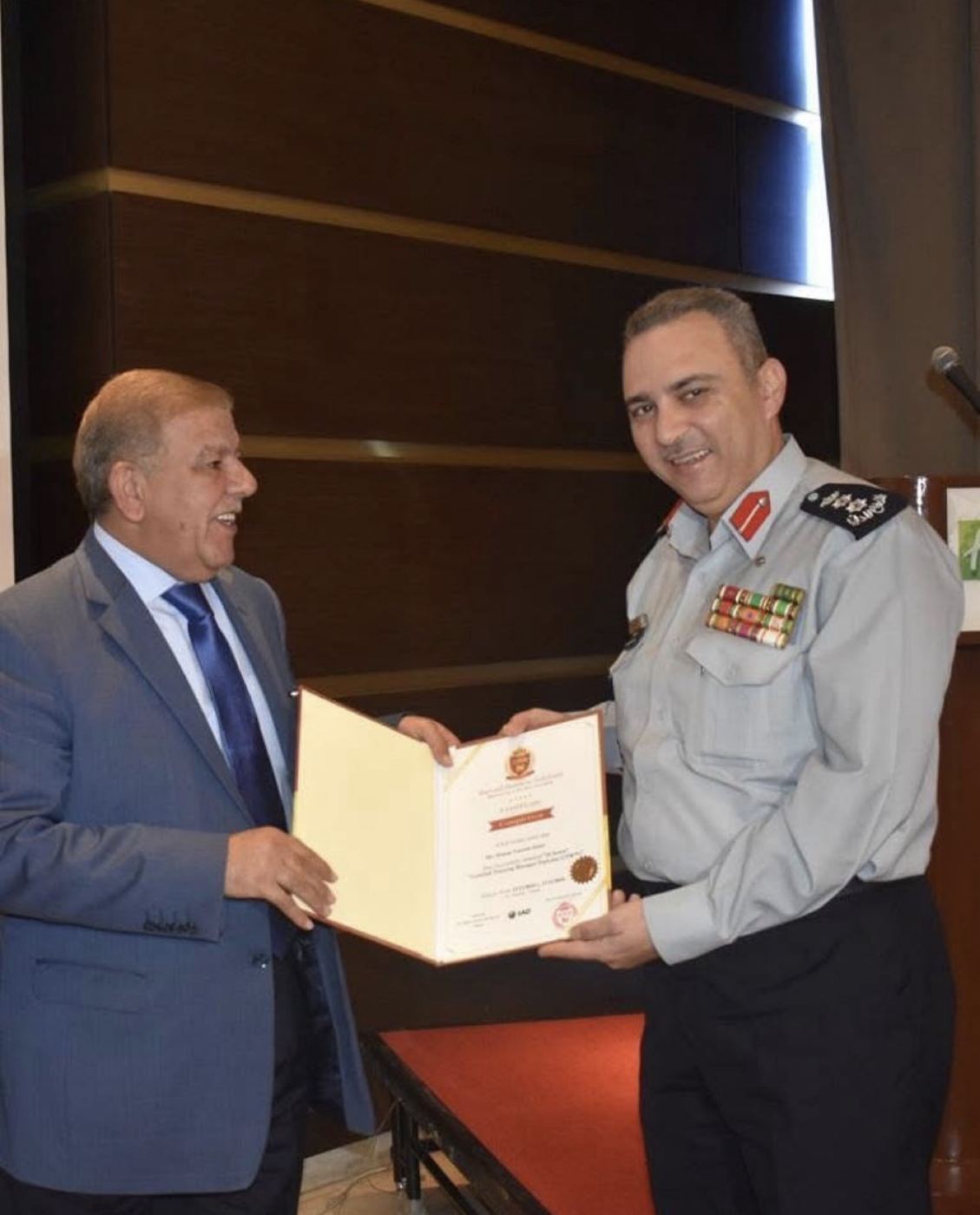 Certificate honouring at Accredited Training Manager program